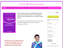 Tablet Screenshot of ilovemybreastcancer.com